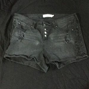 Black high waisted shorts